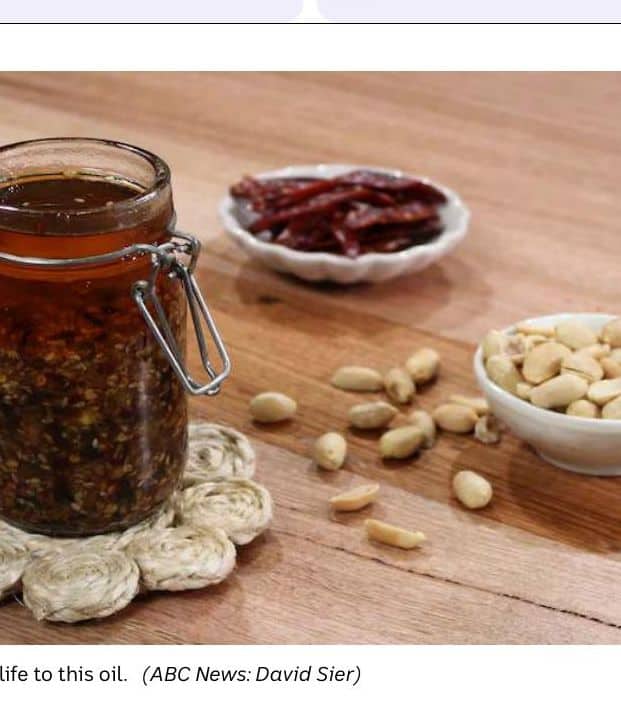 Peanut chilli oil