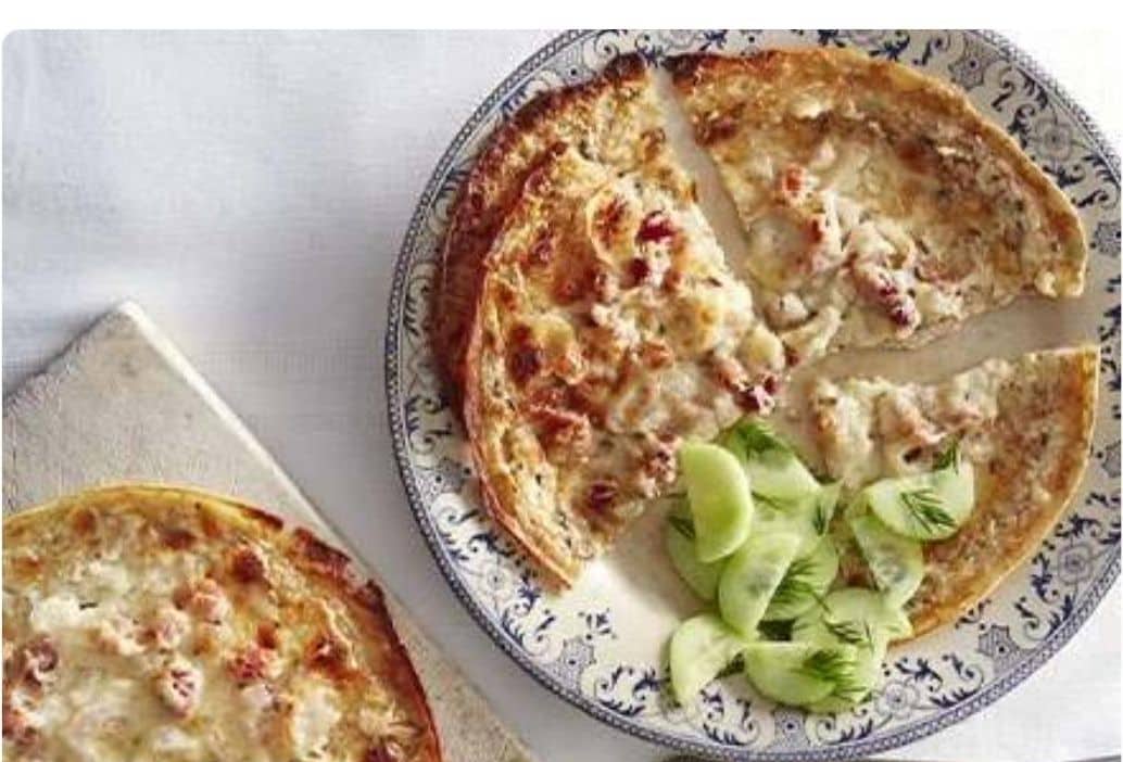 German-style cheese & bacon pancakes